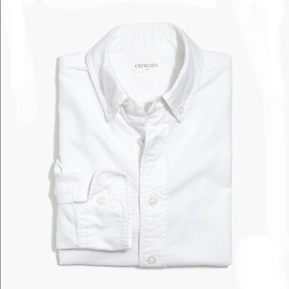 J. CREW: Boys White Long Sleeve Button Down Shirt